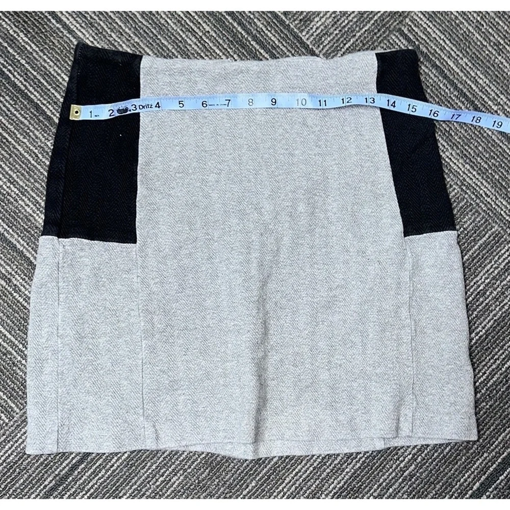 Mo:vint By Anthropologie Gray Black‎ Mini Skirt EUC Size XS